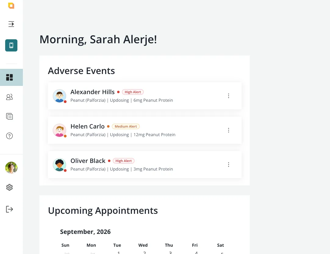 Clinical Monitoring dashboard